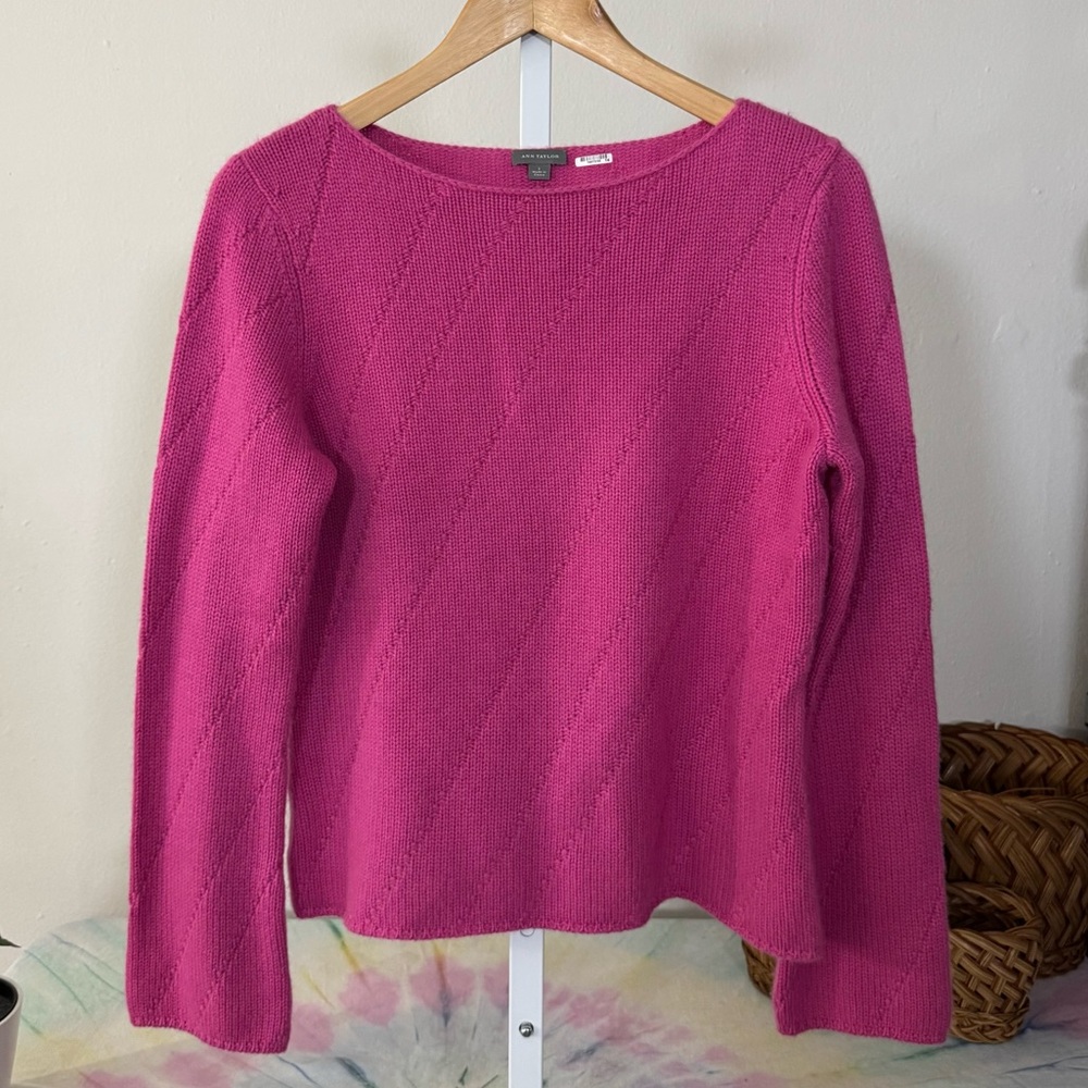 Ann Taylor Pink Crew Neck Sweater - Picture 7 of 7